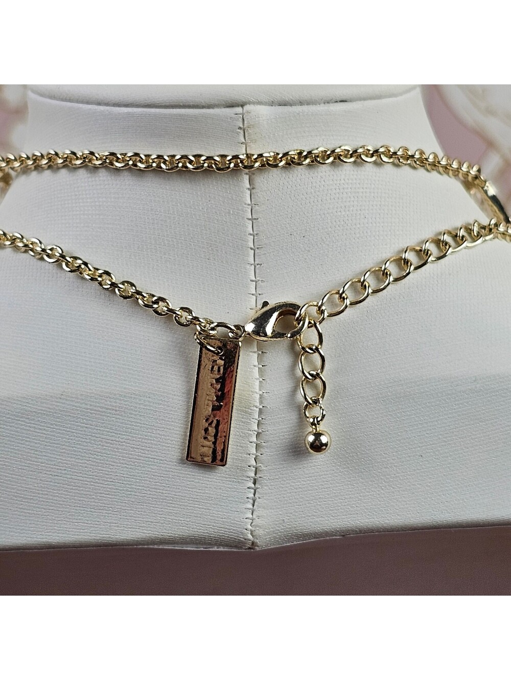 Kendra Scott Elisa Long Clear Crystal Gold Tone Pendant Necklace 38" - Picture 6 of 13